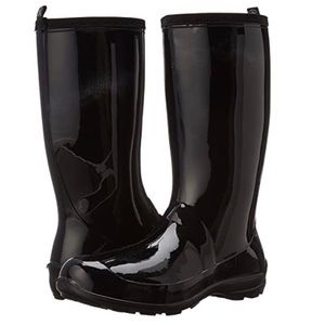 Kamik Heidi Gloss Black Waterproof Rain Boot, NWT